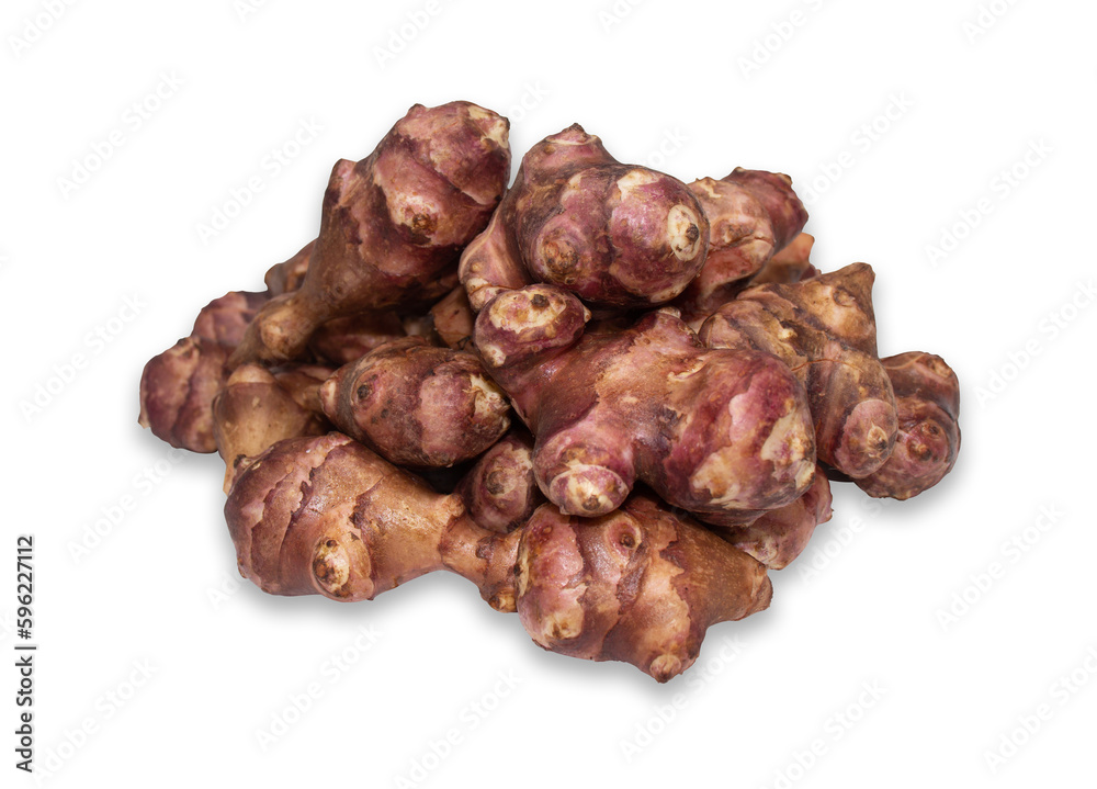 Jerusalem artichoke isolated on a white background with clipping path. Jerusalem artichoke isolated on a white background with clipping path.