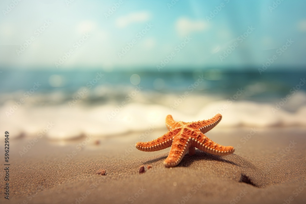 Beautifull shells on the sand beach. Generative AI Beautifull shells on the sand beach. Generative AI