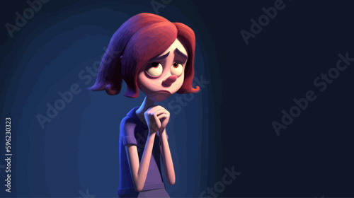 Women in depression. Bad psychological state. Mental health awareness month illustration vector