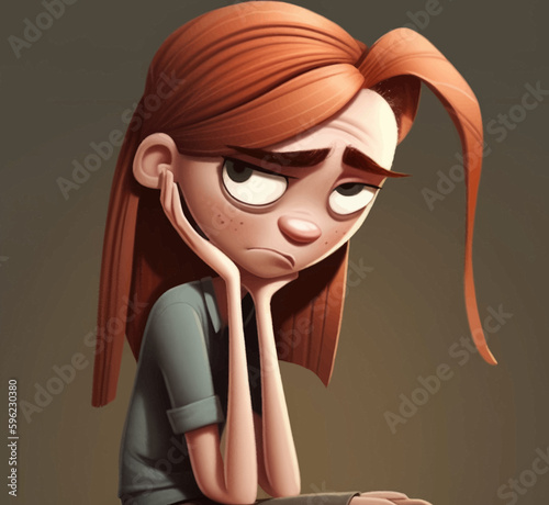 Women in depression. Bad psychological state. Mental health awareness month illustration vector