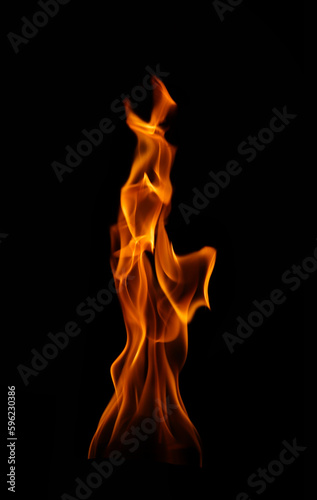 Burning flame isolated on dark background © ภัทรชัย รัตนชัยวงค์