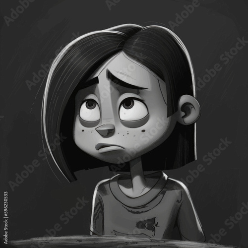 Women in depression. Bad psychological state. Mental health awareness month illustration vector