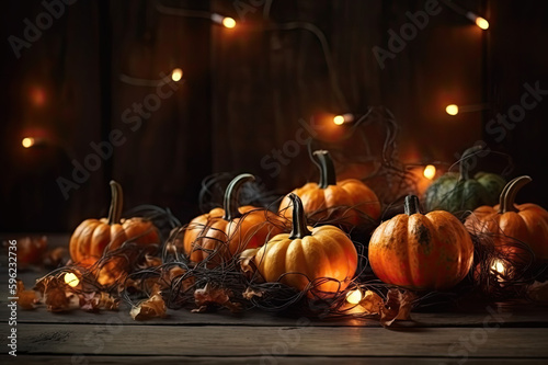 Fall display created with Generative AI technology