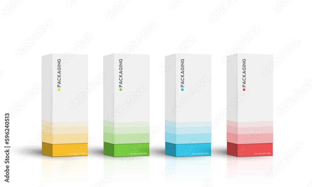 Set packaging design template for product. box packaging template on