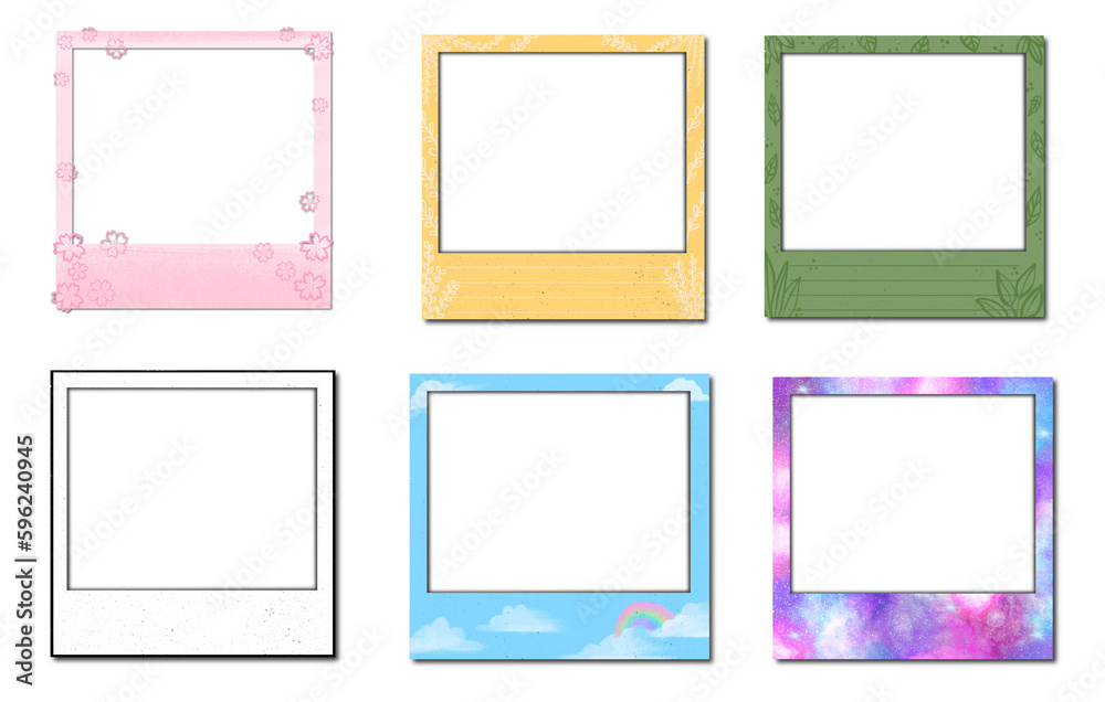 set of polaroid frames set of polaroid frames