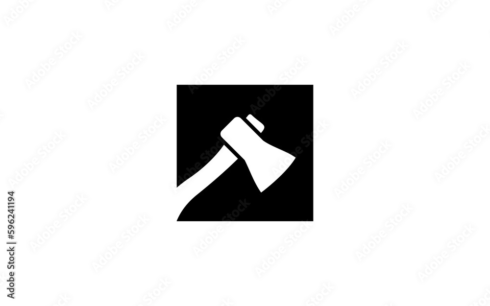 AXE Trendy simple construction logo template with modern style.