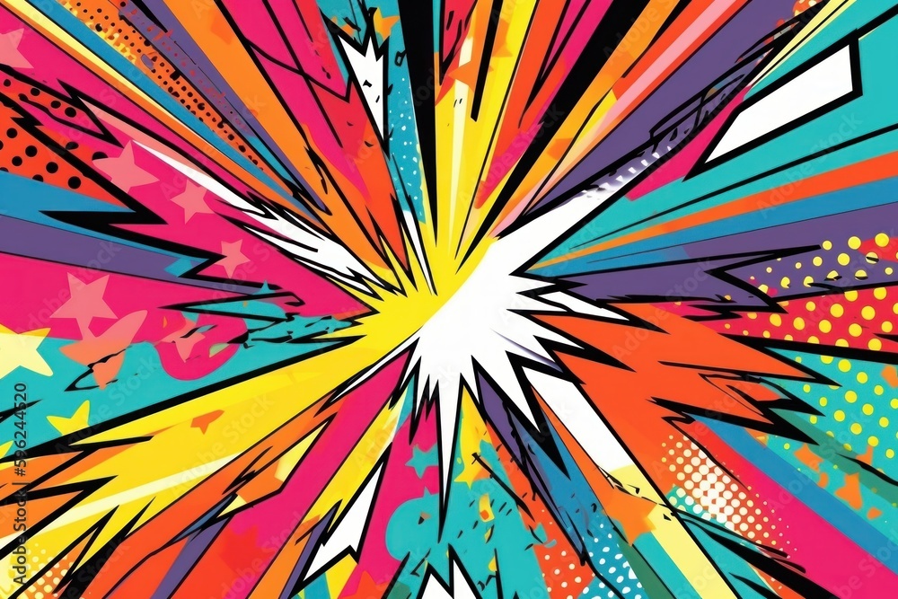 Vibrant Pop Art Background with a Modern Twist, Generative AI Vibrant Pop Art Background with a Modern Twist, Generative AI