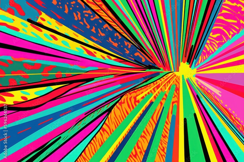Vibrant Pop Art Background with a Modern Twist, Generative AI