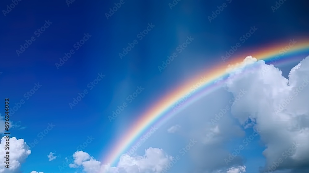 Fantastic Vivid Rainbow Sky view Beautiful sky and clouds with rainbow background Fantastic Vivid Rainbow Sky view Beautiful sky and clouds with rainbow background