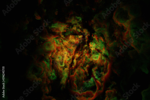 3D render of abstract colorful clouds.