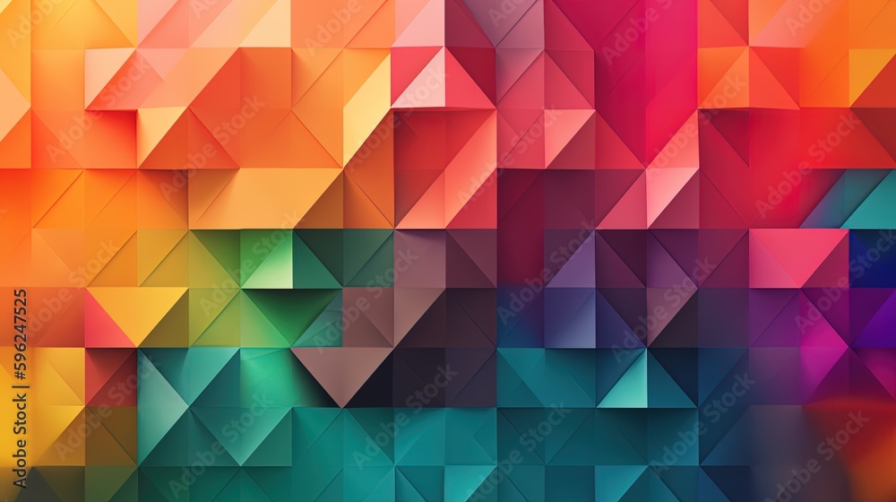 Abstract geometric paper cut 3D texture banner pastel background.