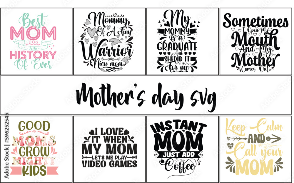 Mother's Day SVG Bundle Design 