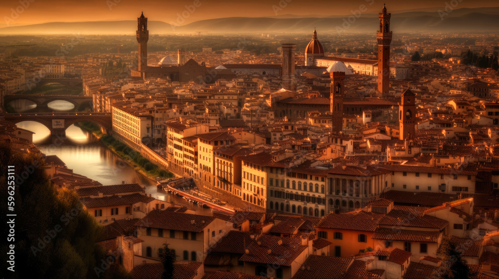 Florence. Breathtaking travel destination place. Generative AI