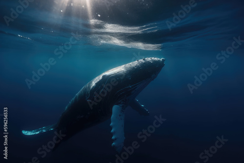 Underwater view of whale