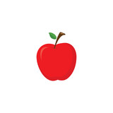  Modern flat Apple icon isolated on a white background. For your website, logo, app, UI design, use an Apple Icon as the page emblem. Apple Icon Illustration in Vector, EPS10