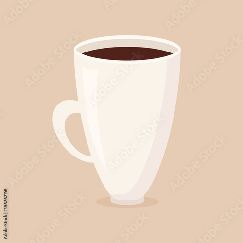 Delicious coffee cup icon. Drink vector illustration design