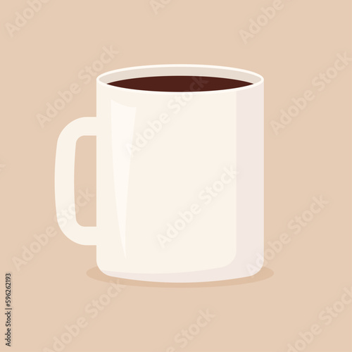 Delicious coffee cup icon. Drink vector illustration design