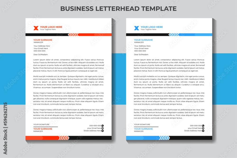 modern business letterhead template design modern business letterhead template design