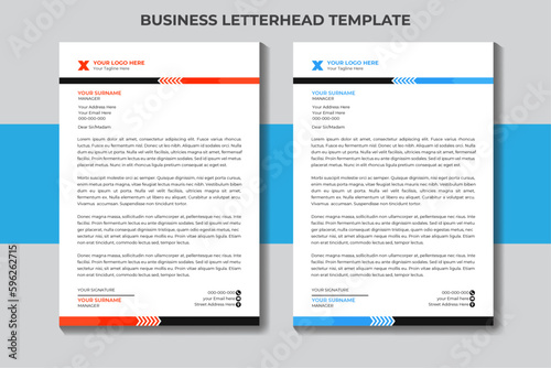 modern business letterhead template design