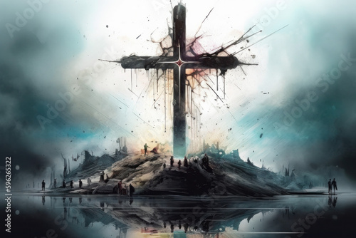 The cross is a symbol that has been used for centuries in various cultures and religions. In Christianity, it is the symbol of the sacrifice made by Jesus Christ for the sins of humanity.