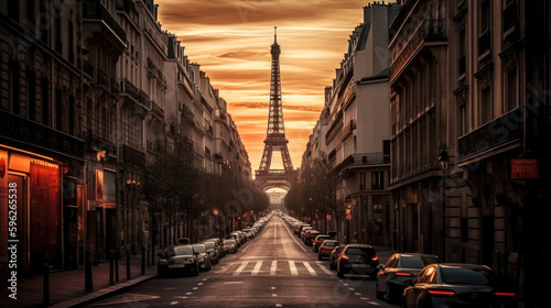 Eiffel Tower. Paris. Breathtaking travel destination place. Generative AI