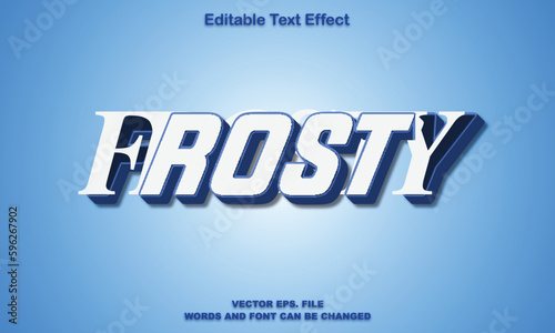 Frosty snow style 3d text effects