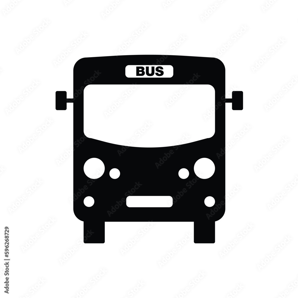 Bus vector illustration in black and white Bus vector illustration in black and white
