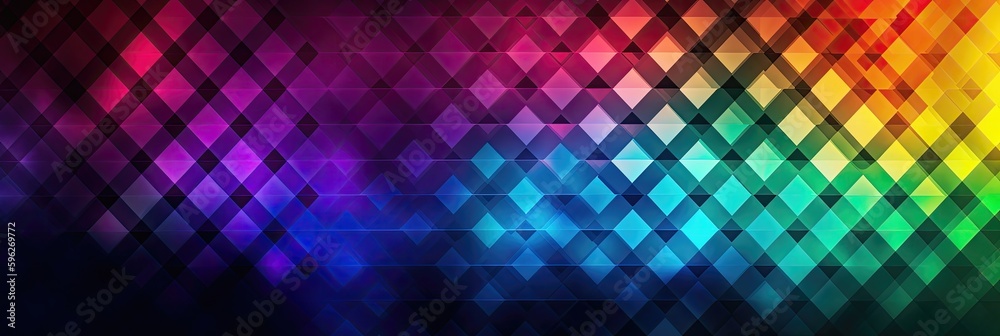 A Background Of A Gradient Of Colors In A Diamond Shape Background. Generative AI