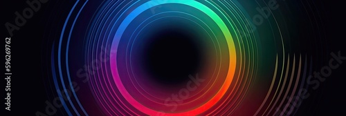 A Background Of A Gradient Of Colors In A Circular Design Background. Generative AI