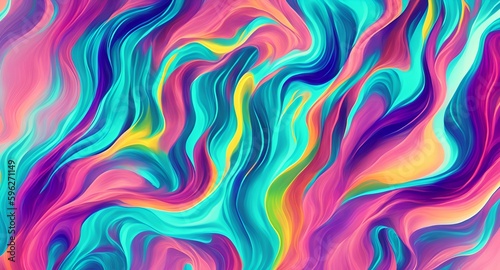 Mezcla de pinturas de acuarela de fluidos multicolores 
