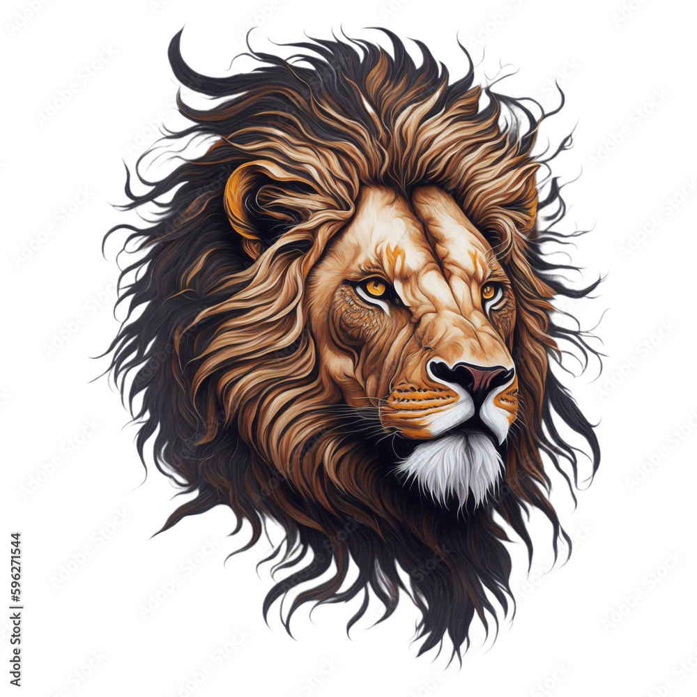 Naklejka premium Lion head Artwork