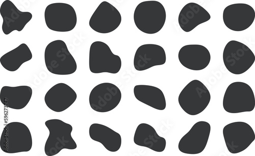 Set of cute abstract shapes.Vector loose frame.