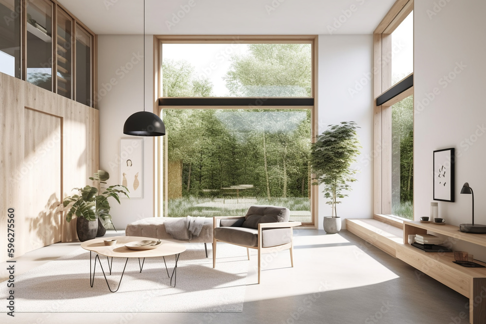 White Modern Elegance: Nature's Window White Modern Elegance: Nature's Window