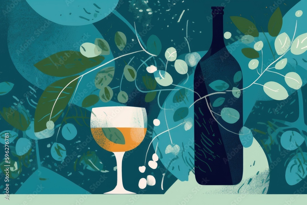 Wine Bottles Illustration That Represents The Beauty And Diversity Of wine-bottles-illustration-that-represents-the-beauty-and-diversity-of