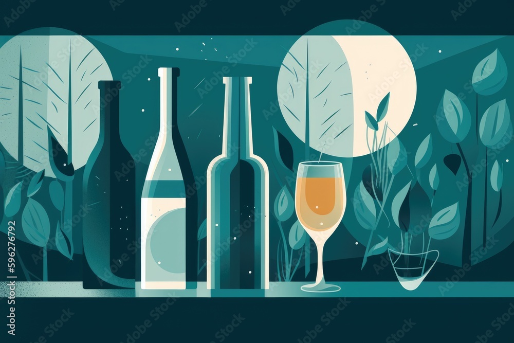 Wine Bottles Illustration That Represents The Beauty And Diversity Of wine-bottles-illustration-that-represents-the-beauty-and-diversity-of