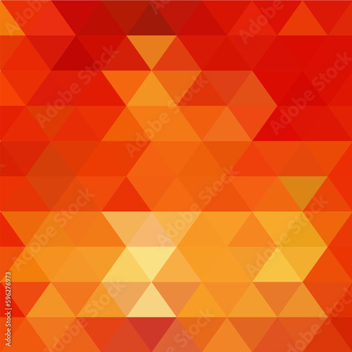 Orange triangular background. Abstract template for presentation. Vector geometric background. eps 10