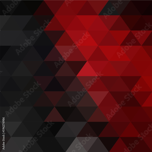 Black and red triangular pattern, geometric wallpaper. Abstract backgroundVector illustration. EPS 10