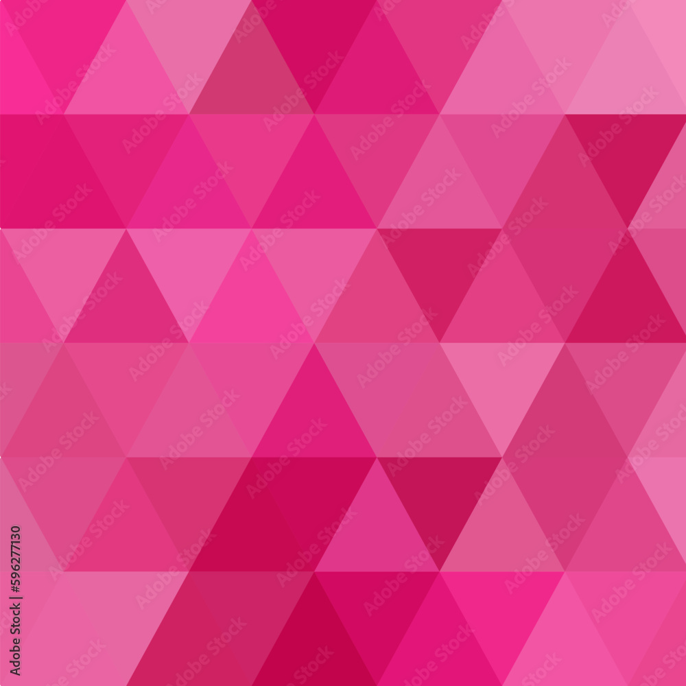 Fototapeta premium Pink triangular background. Vector abstract geometric template for presentation. Layout for an advertising banner. polygonal style. Mosaic. eps 10