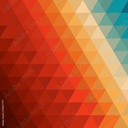 Abstract rainbow background consisting of colored triangles. eps 10