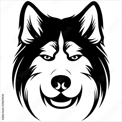 illustration of a dog, Alaskan Malamute