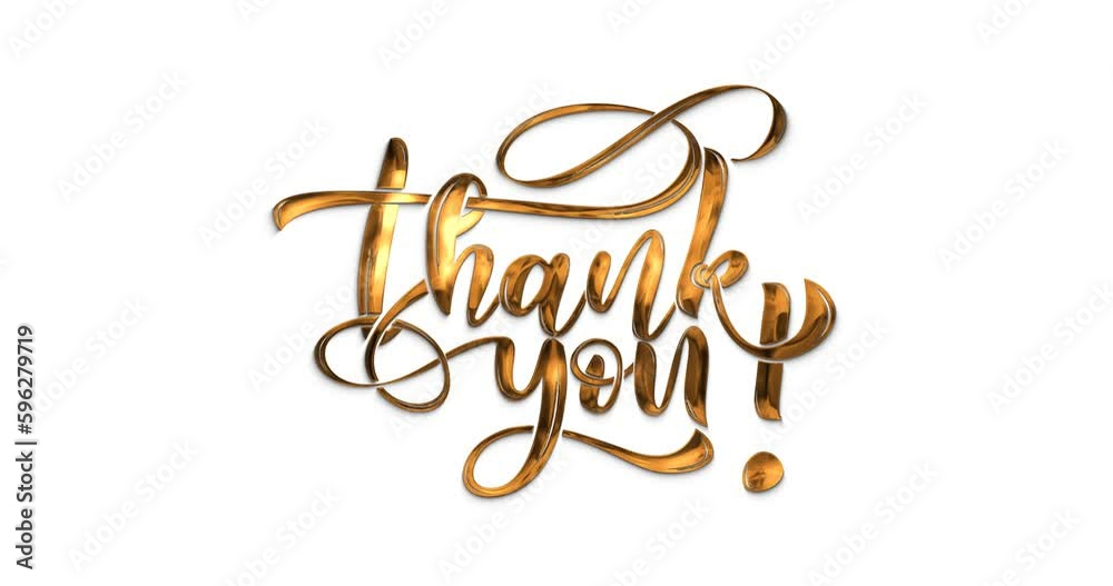 Thank you animation. Modern Handwritten Inscription calligraphy with ink drops in golden color on the white screen alpha channel transparent. Suitable for greetings, wishes, greetings, and messages Thank you animation. Modern Handwritten Inscription calligraphy with ink drops in golden color on the white screen alpha channel transparent. Suitable for greetings, wishes, greetings, and messages