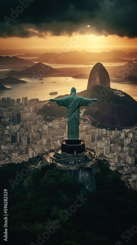 Rio de Janeiro. Breathtaking travel destination place. Generative AI