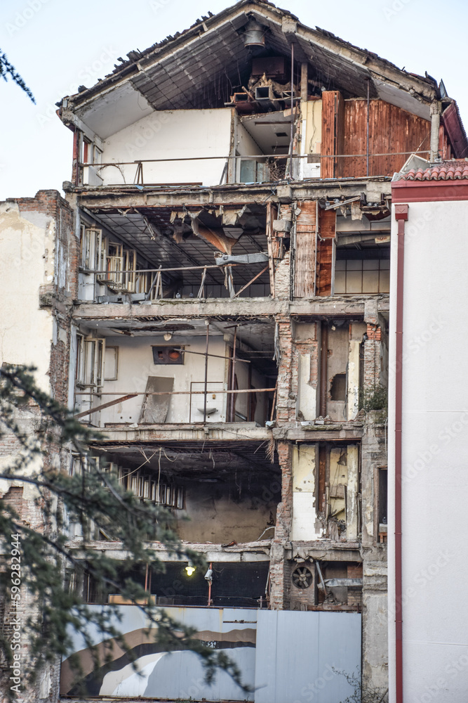 Destroyed Building in Beograd, Serbia