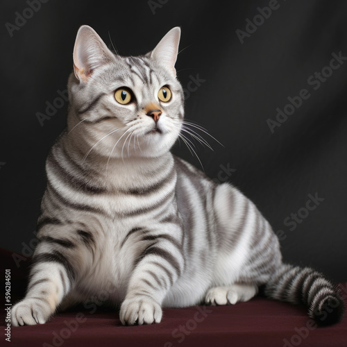 American shorthair cat. Generative AI.