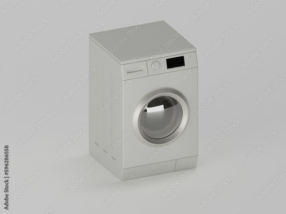 Washing machine 3d illustration with background 