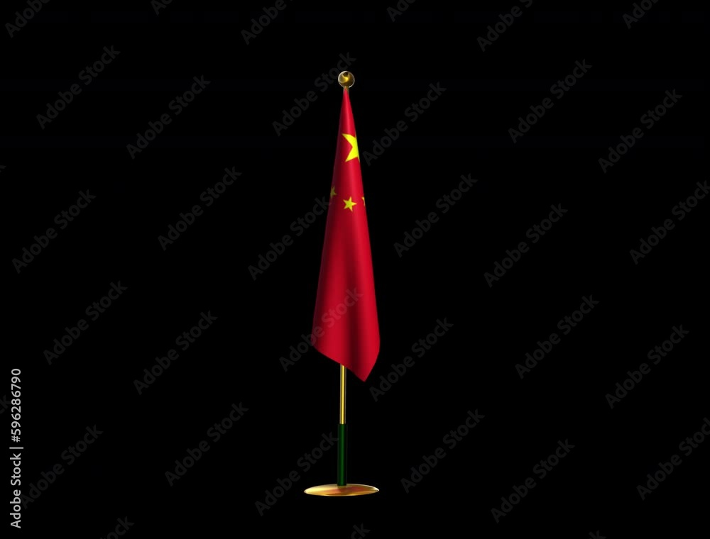 China Flag with Flag Pole on Alpha Channel in Loop
China Flag with Flag Pole on Alpha Channel in Loop