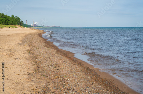 Coastline at Lake Michigan s Indiana Dunes National Park