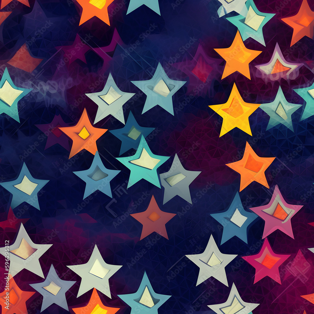 Generative AI Seamless star pattern Generative AI Seamless star pattern