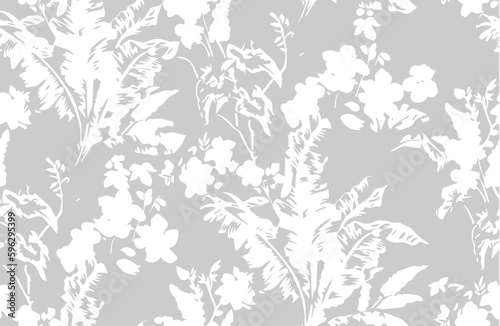 Neutral Colour Abstract Floral seamless pattern design for fashion textiles, graphics, backgrounds and crafts