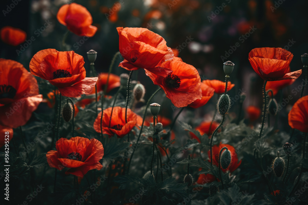 Obraz premium poppy flowers in the field